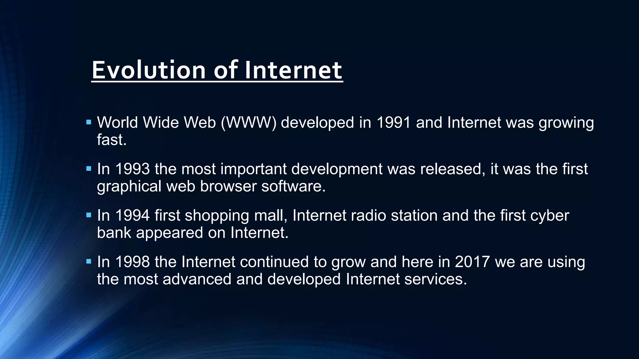 Presentation on INTERNET | PPT | PPTX