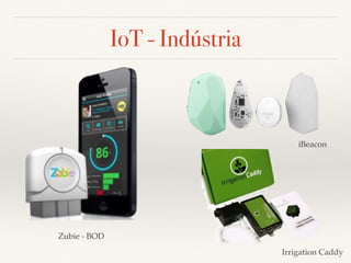 IoT - Indústria 
Zubie - BOD 
iBeacon 
Irrigation Caddy 
 