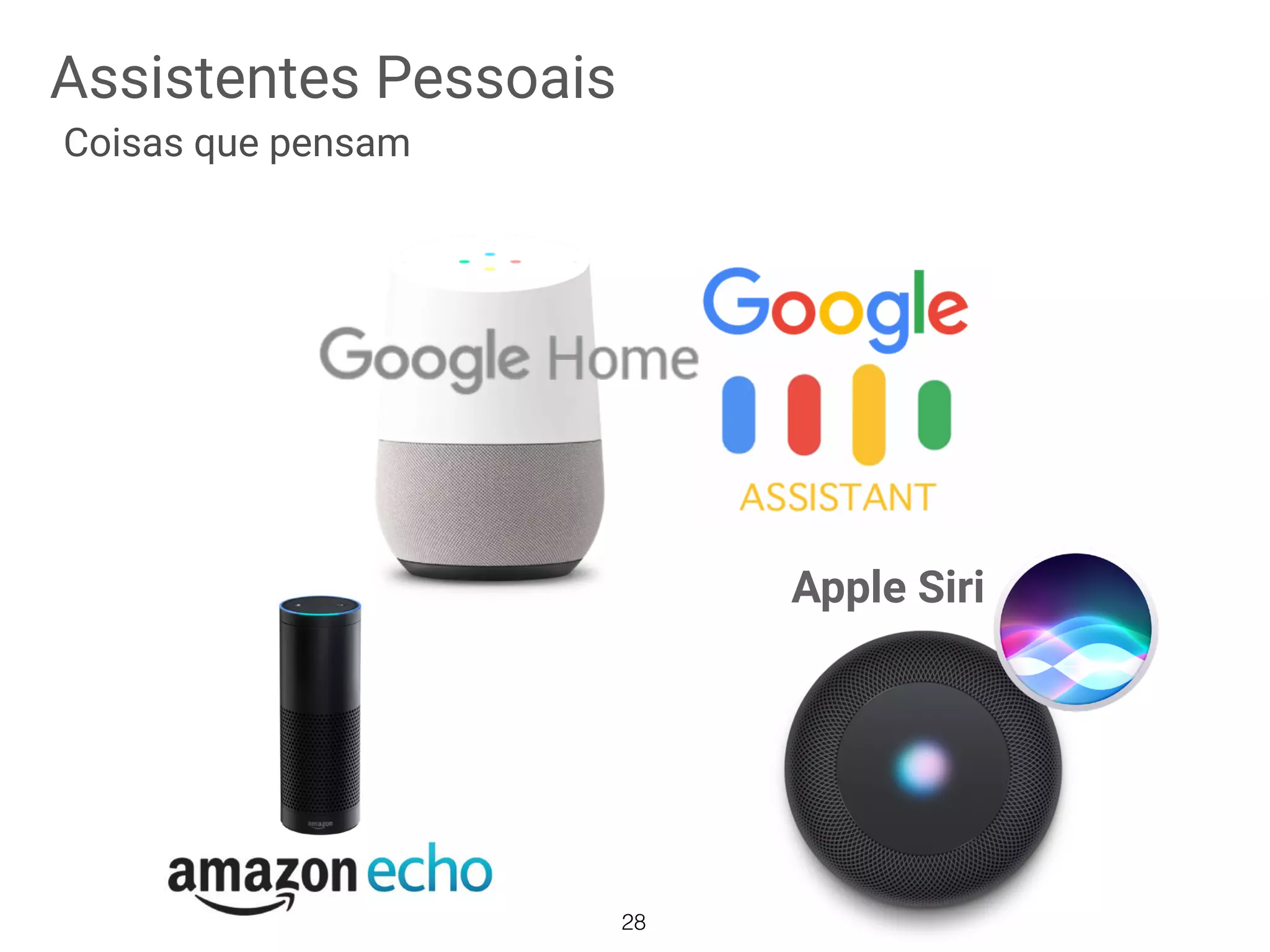 Apple Siri
Assistentes Pessoais
Coisas que pensam
28
 