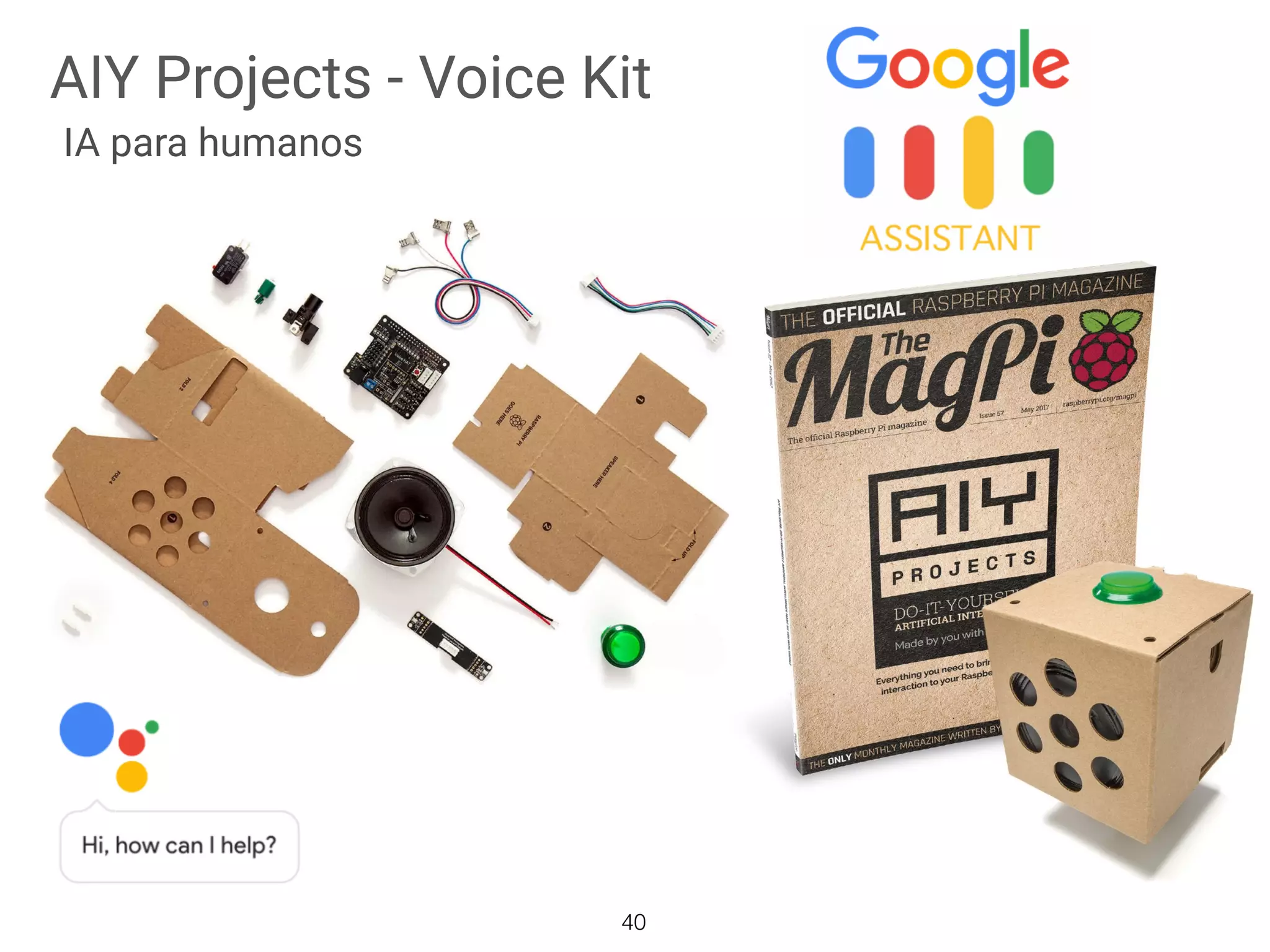 AIY Projects - Voice Kit
40
IA para humanos
 