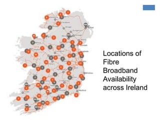Locations of
Fibre
Broadband
Availability
across Ireland

 
