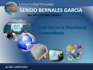 SERGIO BERNALES GARCIA
  Res. Nº 171-2002-CONAFU
 