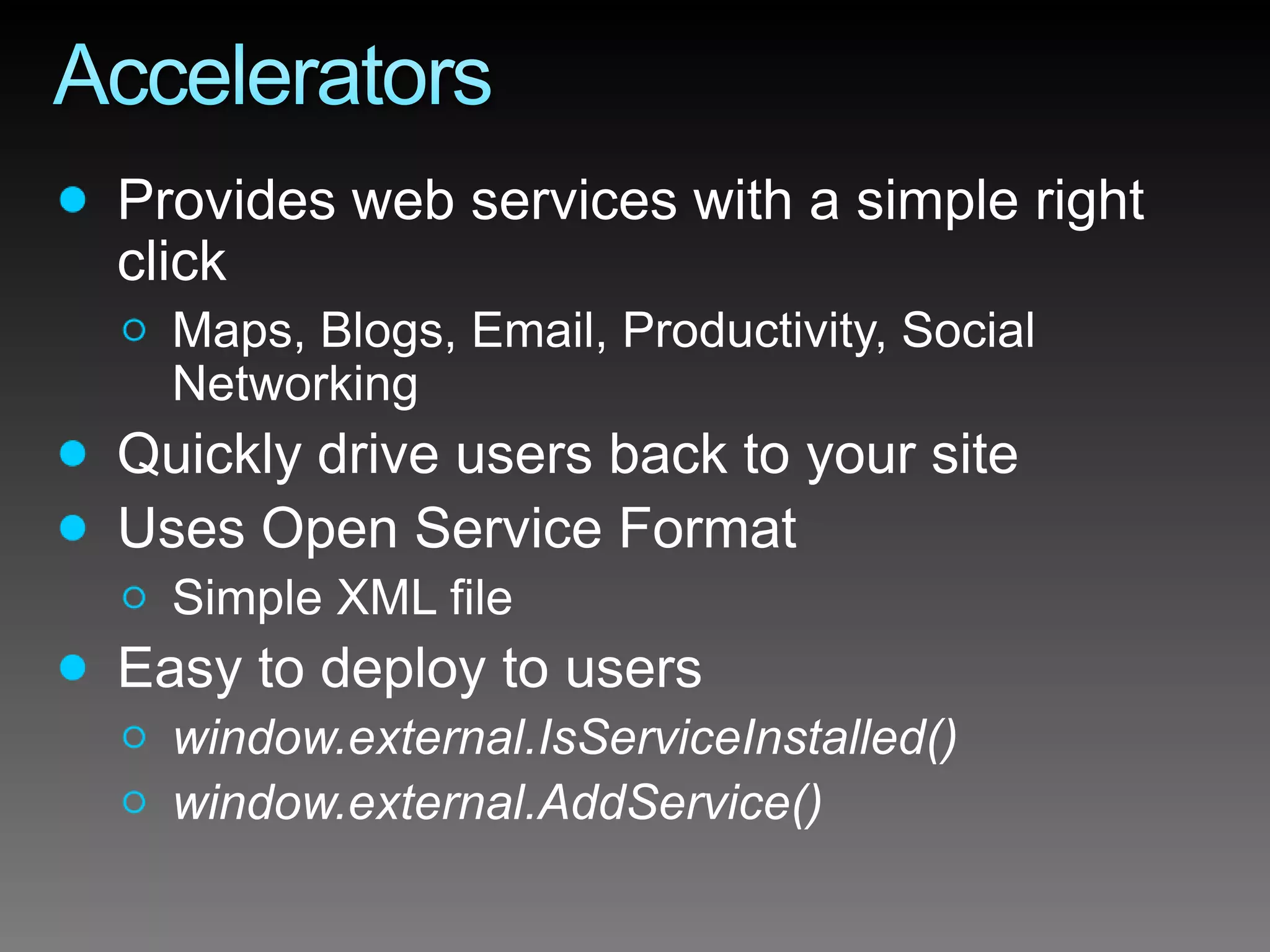 Internet Explorer 8 Developer Overview