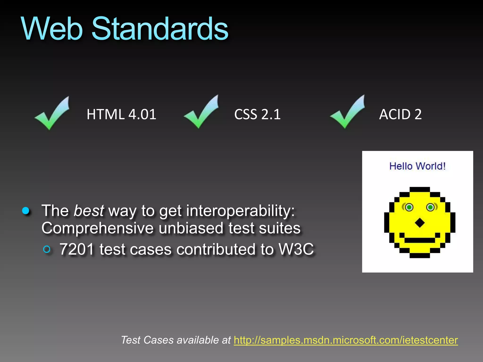 Internet Explorer 8 Developer Overview