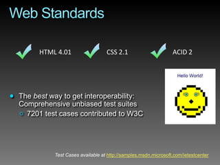 Internet Explorer 8 Developer Overview