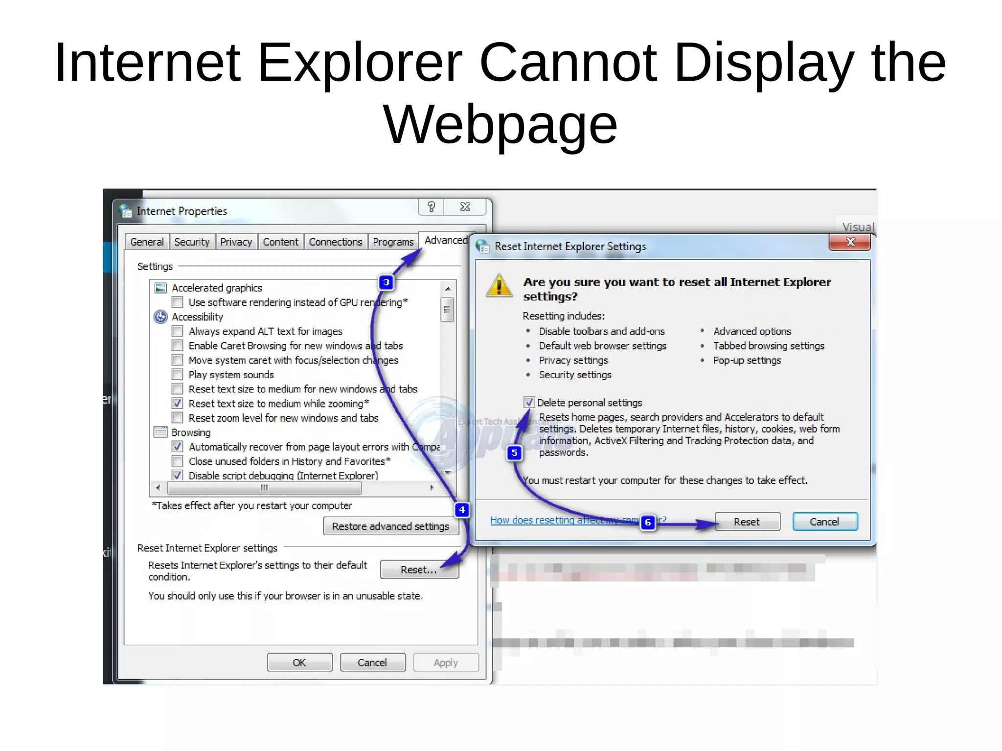 Internet Explorer Cannot Display the
Webpage
Why Internet Explorer Cannot Display the Webpage
Internet Explorer is a popular web browser that is an integral part of the Windows operating system.
and many of users have reported getting the error Internet Explorer cannot display the webpage.
when they try to access a website on IE.
 