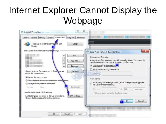 Internet Explorer cannot Display the Webpage