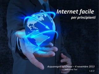 Internet facile

per principianti

Acquanegra sul Chiese – 4 novembre 2013
Valentina Tosi

1 di 17

 