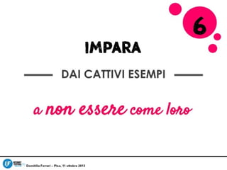 il ROI dell'amore: principi sparsi di (social)networking