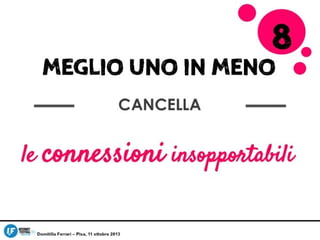 il ROI dell'amore: principi sparsi di (social)networking