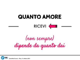 il ROI dell'amore: principi sparsi di (social)networking