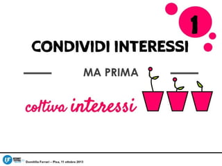 il ROI dell'amore: principi sparsi di (social)networking