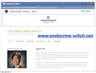 www.endocrine-witch.net




Friday, March 22, 13
 