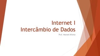 Internet I
Intercâmbio de Dados
Prof. Manoel Afonso
 