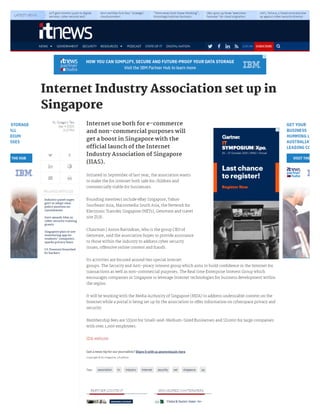 Internet Industry Association set up in Singapore