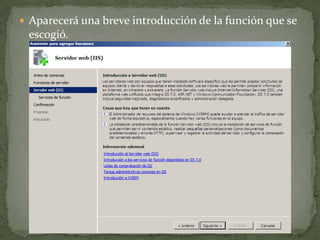  Aparecerá una breve introducción de la función que se
escogió.
 