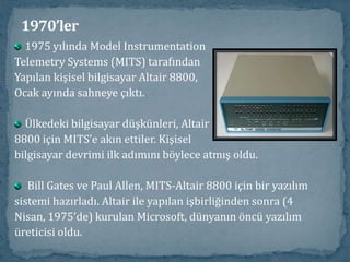 1970’lerAtlantik Paket Uydu Şebekesi (SATNET) olarakadlandırılan paket uydu projesi uygulamayakonuldu. Amerika ile Avrupa’yı birbirinebağlayan şebeke, beklenenin aksine daha çokticari amaçlarla kullanıldı. Savunma Departmanı, TCP/IP protokolunudenemeye başladı ve bu protokolun ARPANETüzerinde kullanılmasına karar verdi. 