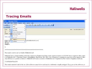 Tracing Emails
 