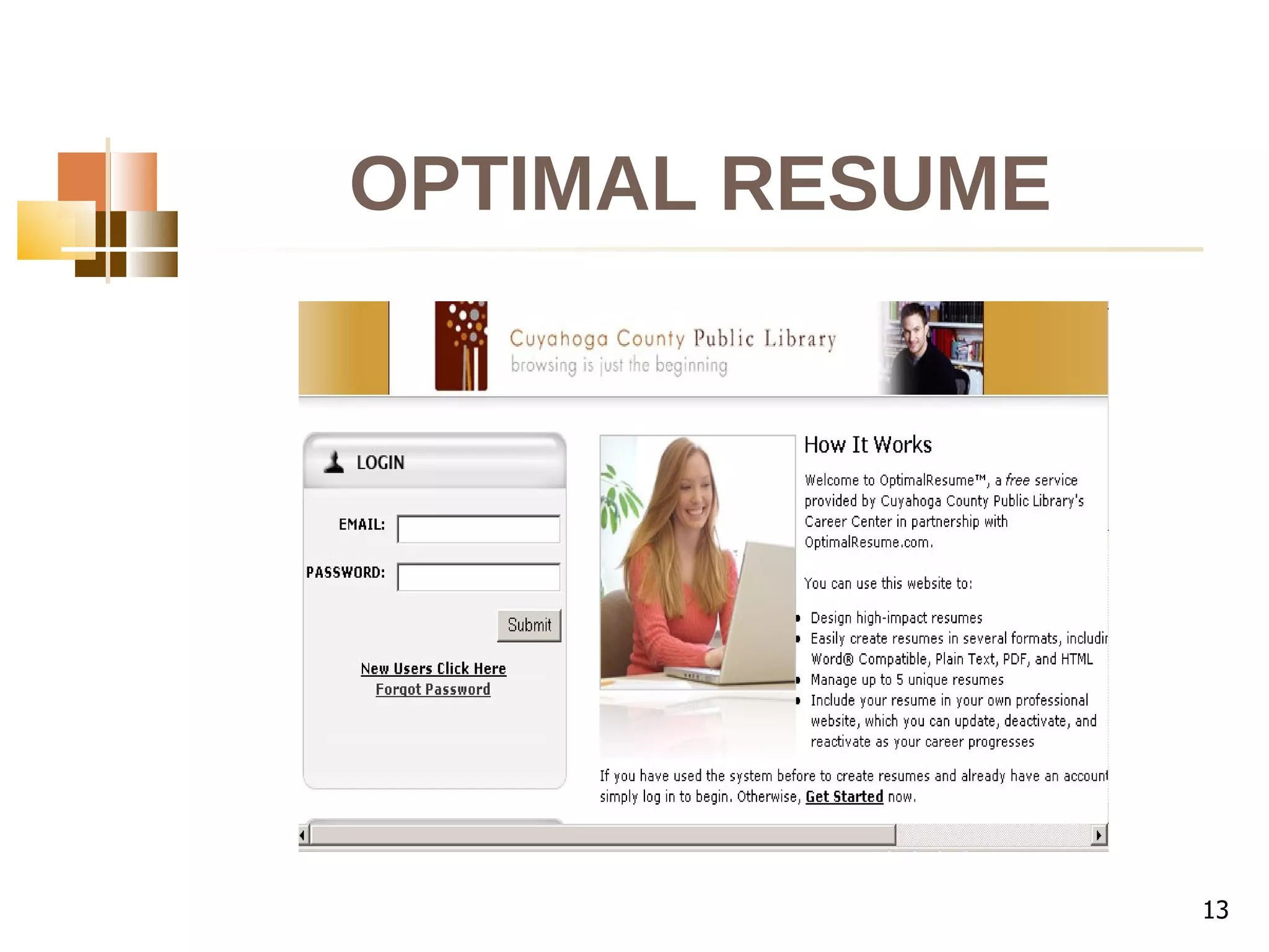 OPTIMAL RESUME 
