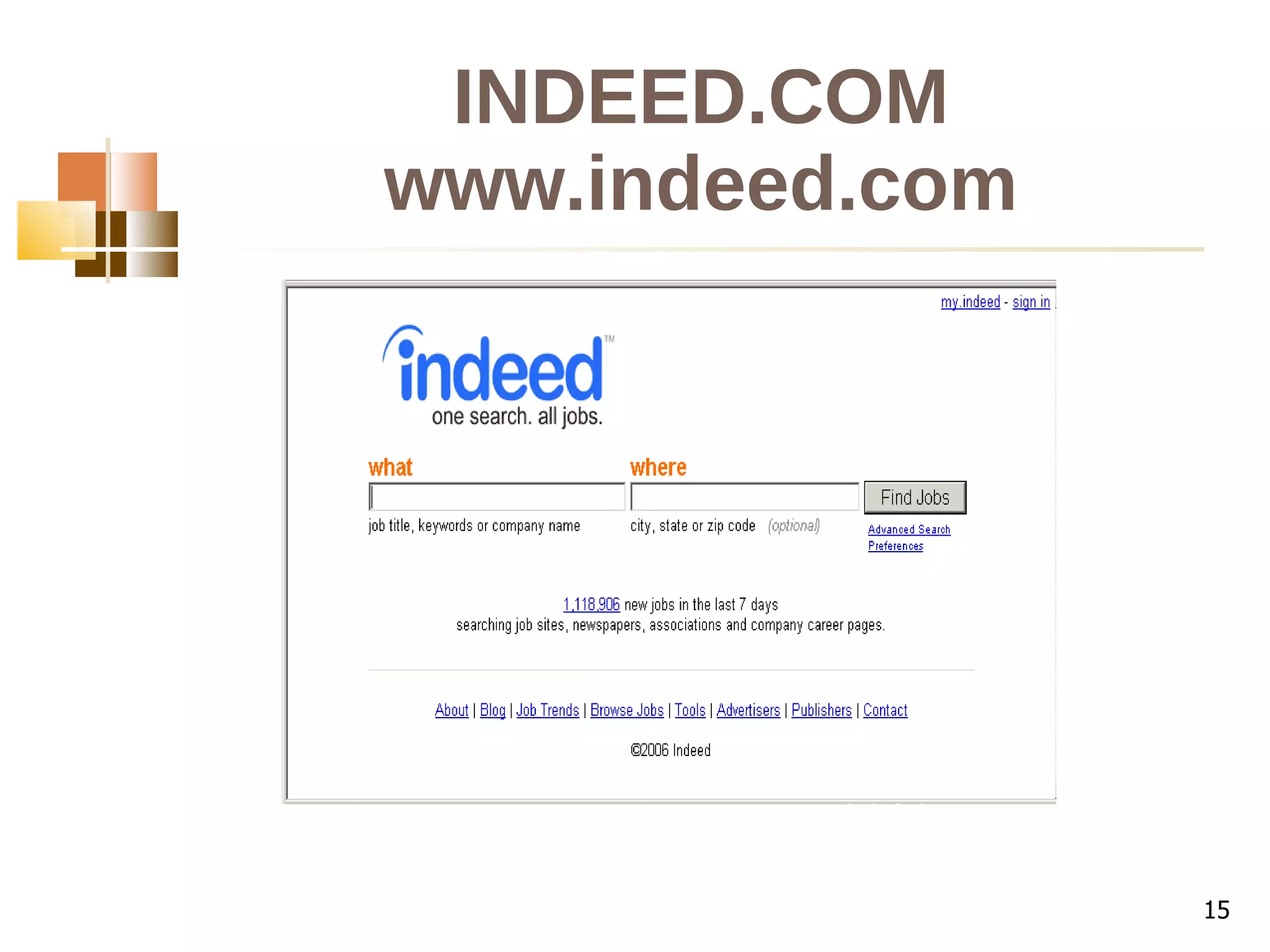 INDEED.COM www.indeed.com 