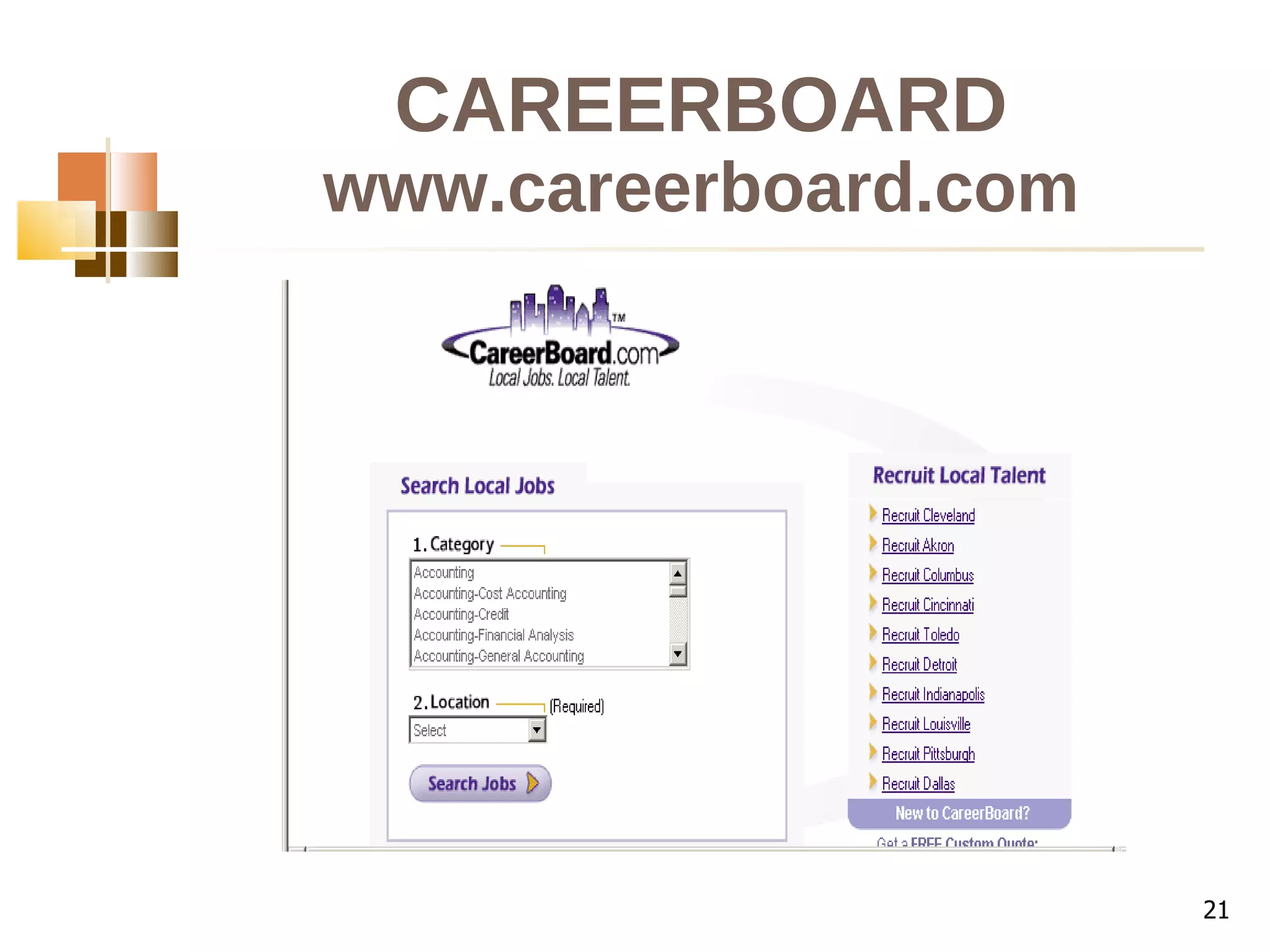 CAREERBOARD www.careerboard.com 
