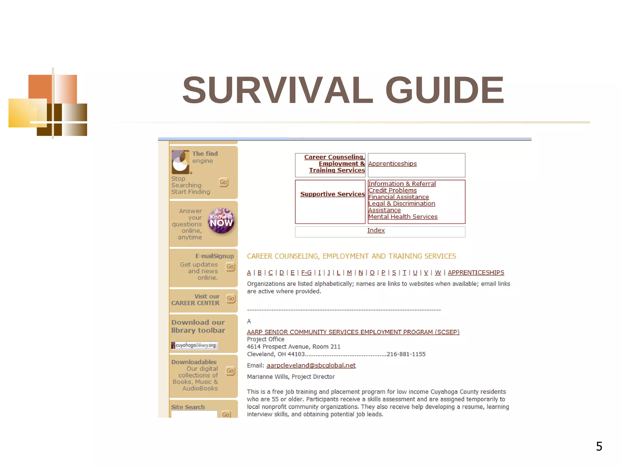 SURVIVAL GUIDE 