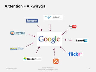 A.ttention = A.kwizycja




                        Paweł Stempniak
19 czerwca 2010                                66
                   stempniak.pawel@gmail.com
 
