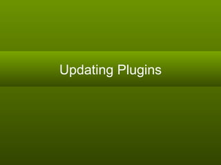 Updating Plugins 