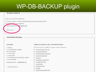 WP-DB-BACKUP plugin 