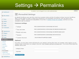 Settings    Permalinks 