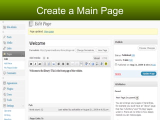 Create a Main Page 