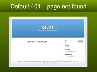 Default 404 – page not found 