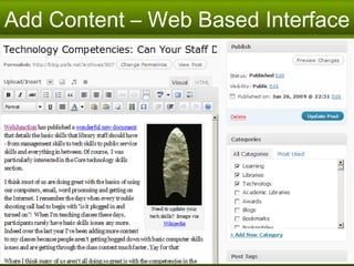Add Content – Web Based Interface 