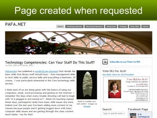 Page created when requested 