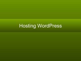 Hosting WordPress 