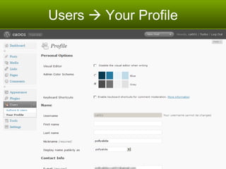 Users    Your Profile 