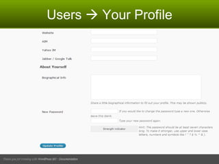 Users    Your Profile 