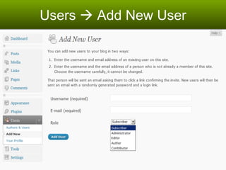 Users    Add New User 