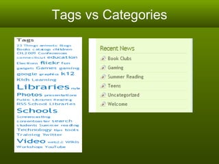 Tags vs Categories 