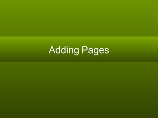 Adding Pages 