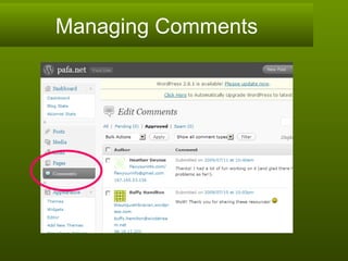 Managing Comments 