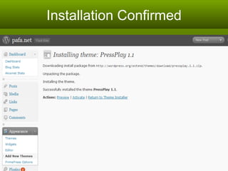 Installation Confirmed 