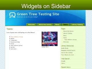 Widgets on Sidebar 