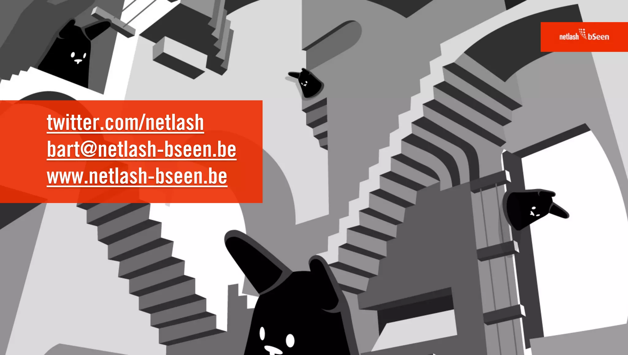 twitter.com/netlash
bart@netlash-bseen.be
www.netlash-bseen.be
 