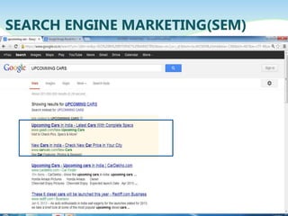SEARCH ENGINE MARKETING(SEM)
 