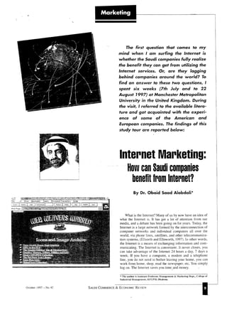Internet marketing paper