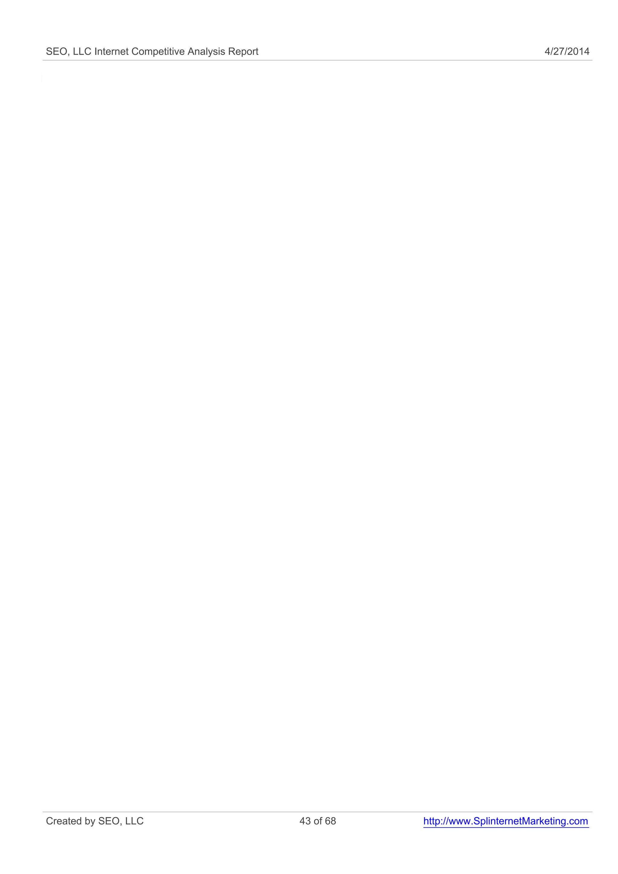 SEO, LLC Internet Competitive Analysis Report 4/27/2014
Created by SEO, LLC 43 of 68 http://www.SplinternetMarketing.com
 