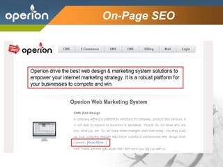 Company Logo
On-Page SEO
 