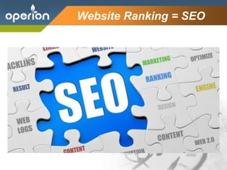 Company Logo
Website Ranking = SEO
 