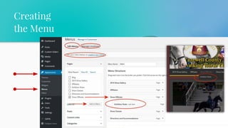 Creating
the Menu
33
 